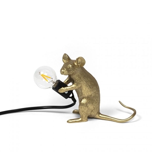 Seletti Mouse Mac Sitting Bordlampe Guld