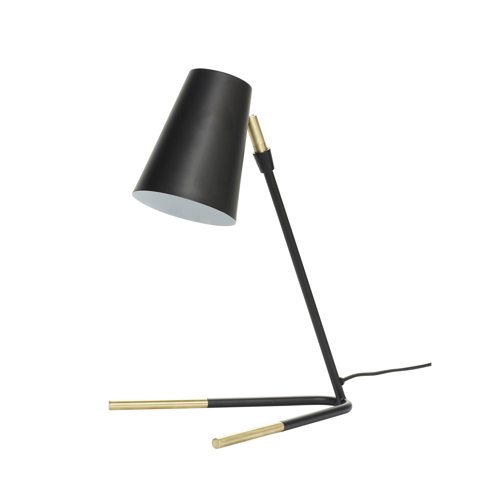 Hübsch Table lamp, metal, black / brass Black/Brass