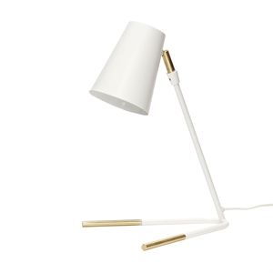 Hübsch Table lamp, metal, white / brass 2 White/Brass