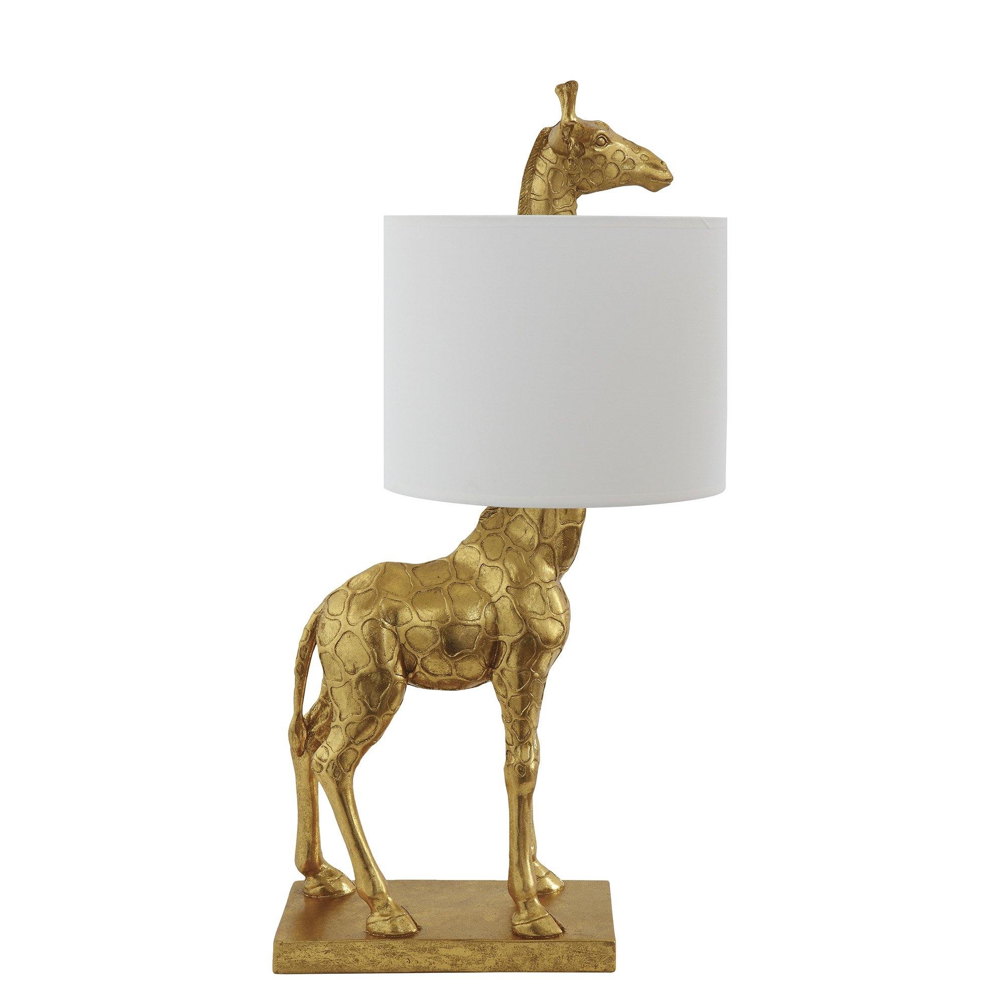 Bloomingville Table lamp, Gold, Polyresin Linen, Polyresin