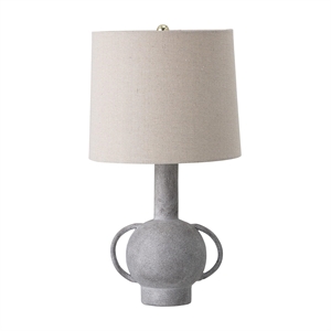 Bloomingville Table lamp, Grey, Terracotta Terracotta, Iron, Linen