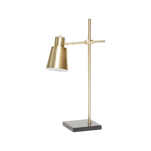 Hübsch Table lamp, brass / black w / marble base Black/Brass