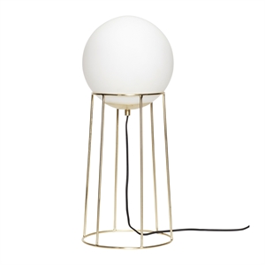 Hübsch Floor lamp, brass / white, metal / glass 2 White/Brass