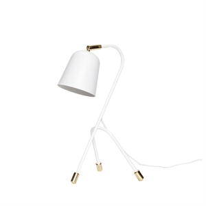 Hübsch Table lamp, metal, white / brass White/Brass
