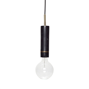 Hübsch Lamp, marble, black / brass Black/Brass