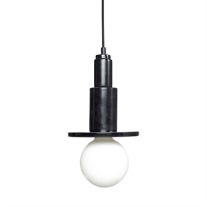 Hübsch Lamp w / bulb, marble, black Black