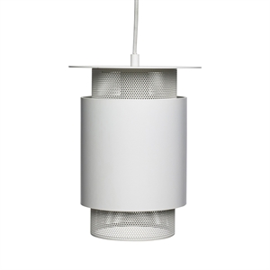 Hübsch Lamp, metal / mesh, white Wite
