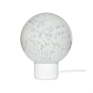 Hübsch Table lamp, glass / metal, white White