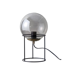 Dyberg Larsen Moon Table Lamp Røgfarvet Glas/ Sort Metal